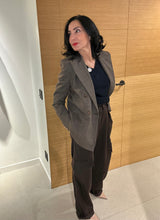 Americana cuadritos marrón