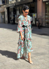 Vestido floral en verde