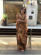 Vestido estampado asimétrico