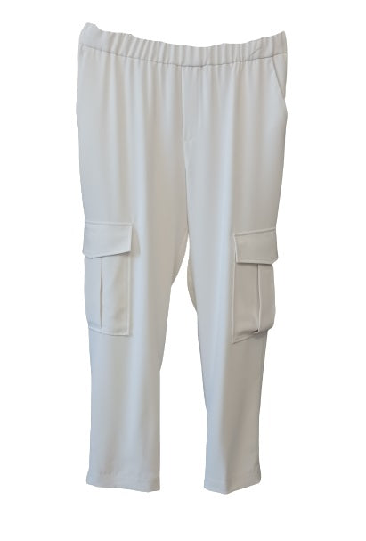 Pantalón blanco bolsillos goma