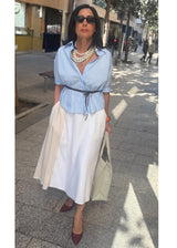 Falda Beige y Blanca