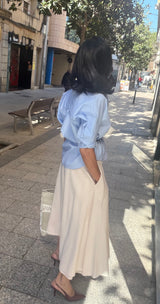 Falda Beige y Blanca