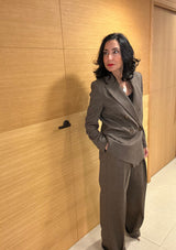 Americana cuadritos marrón