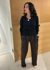 Pantalón cargo marrón chocolate