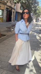 Falda Beige y Blanca