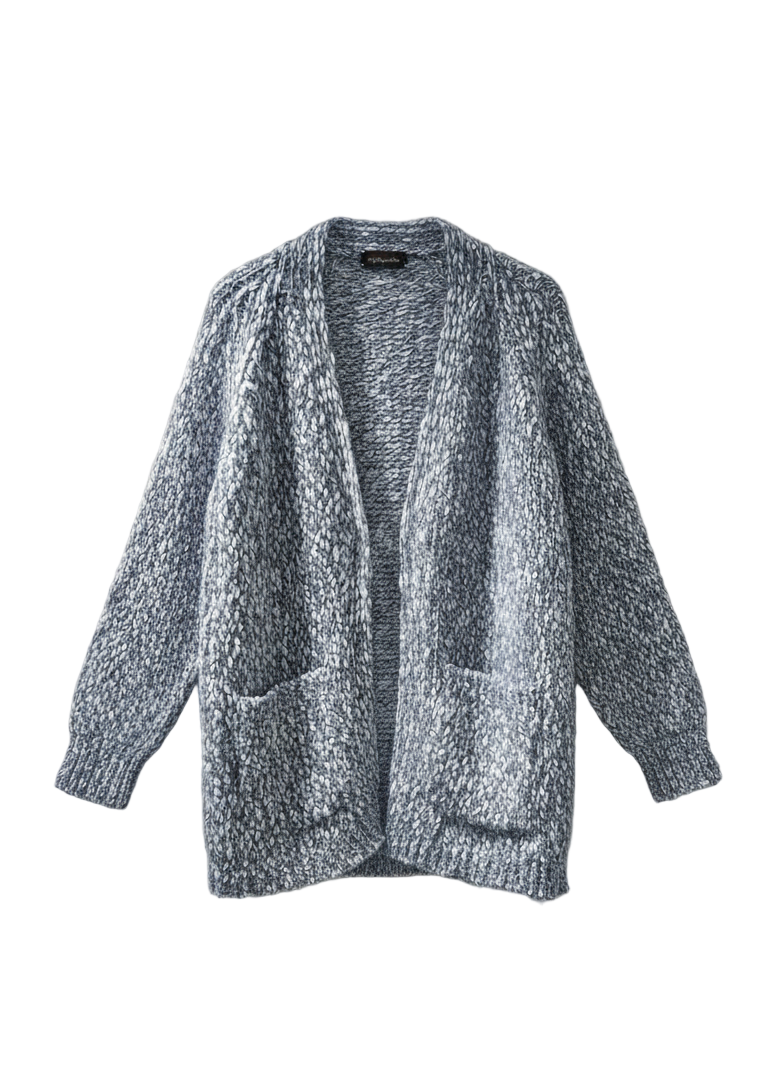 Chaqueta jaspeada azul