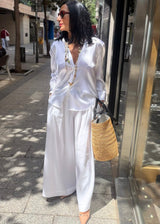 Pantalon falda blanco