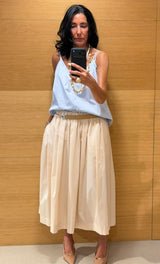 Falda Plisada Beige