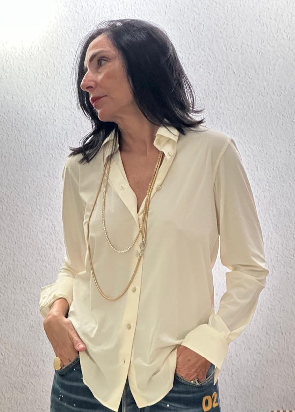 Camisa continuativa crema empolvada