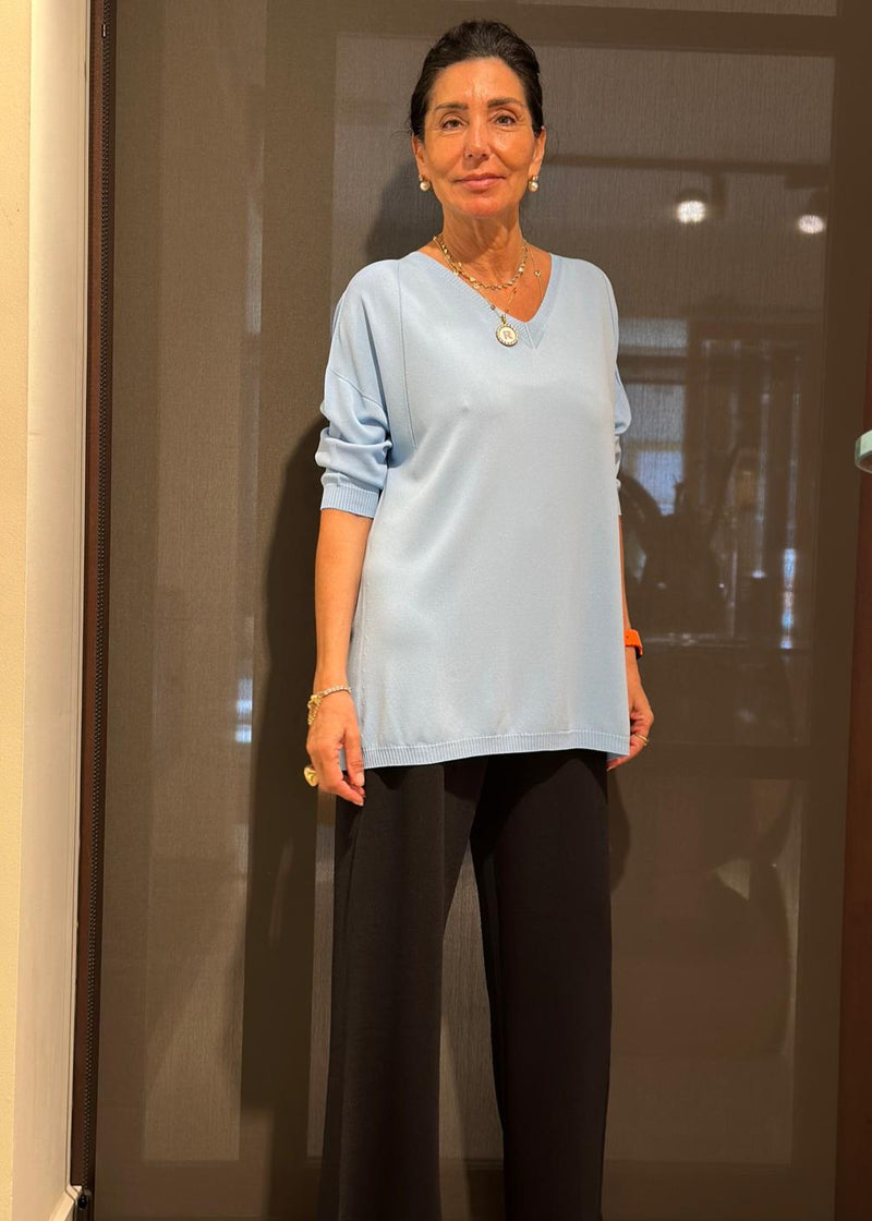 Jersey pico azul celeste