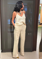Pantalón de lino natural