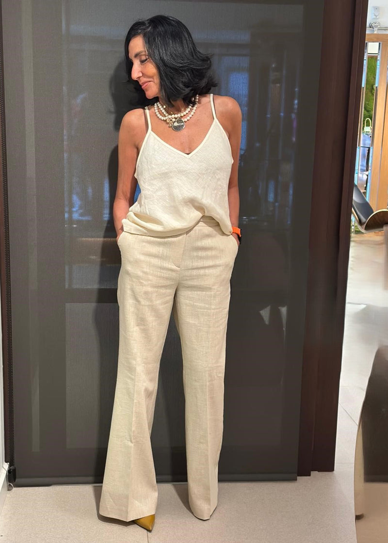 Pantalón de lino natural