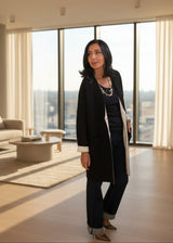 Abrigo corto azul marino