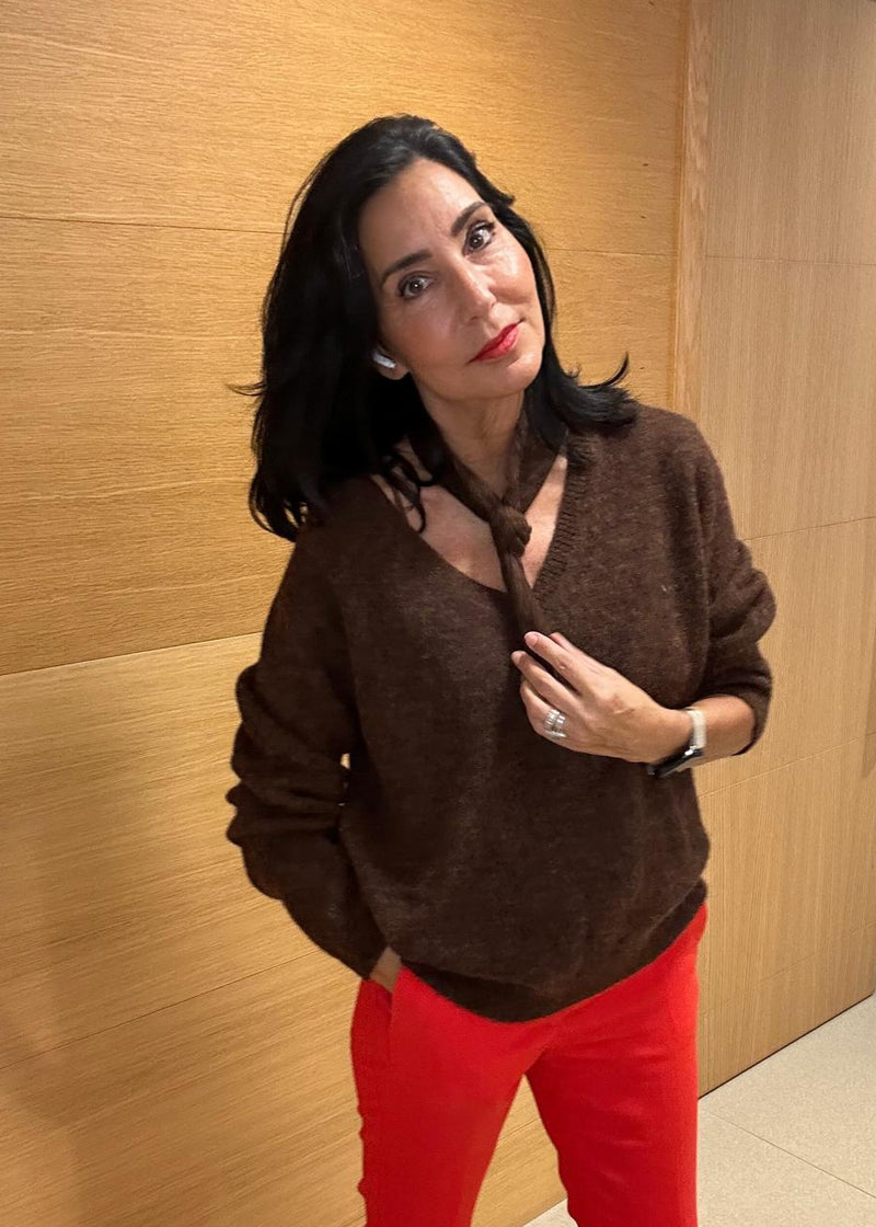 Mini bufanda marrón