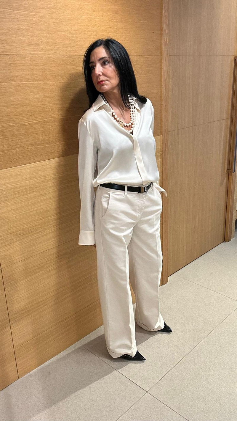 Pantalón blanco roto