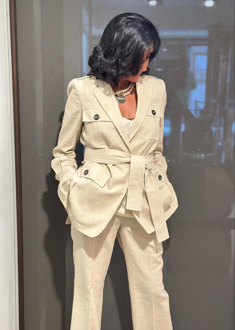 Blazer Sahariana lino natural