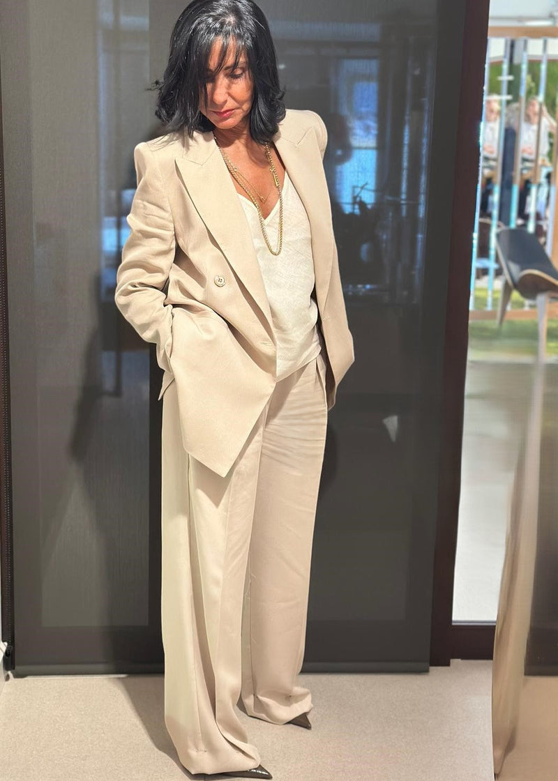 Blazer beige claro