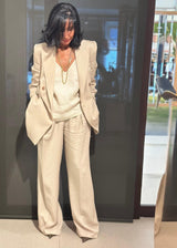 Pantalón  beige  claro