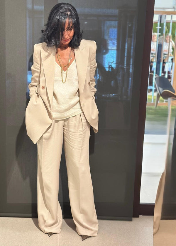 Pantalón  beige  claro