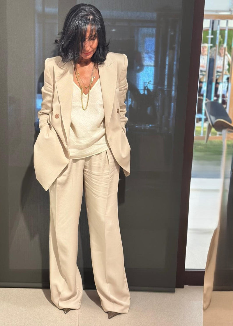 Pantalón  beige  claro