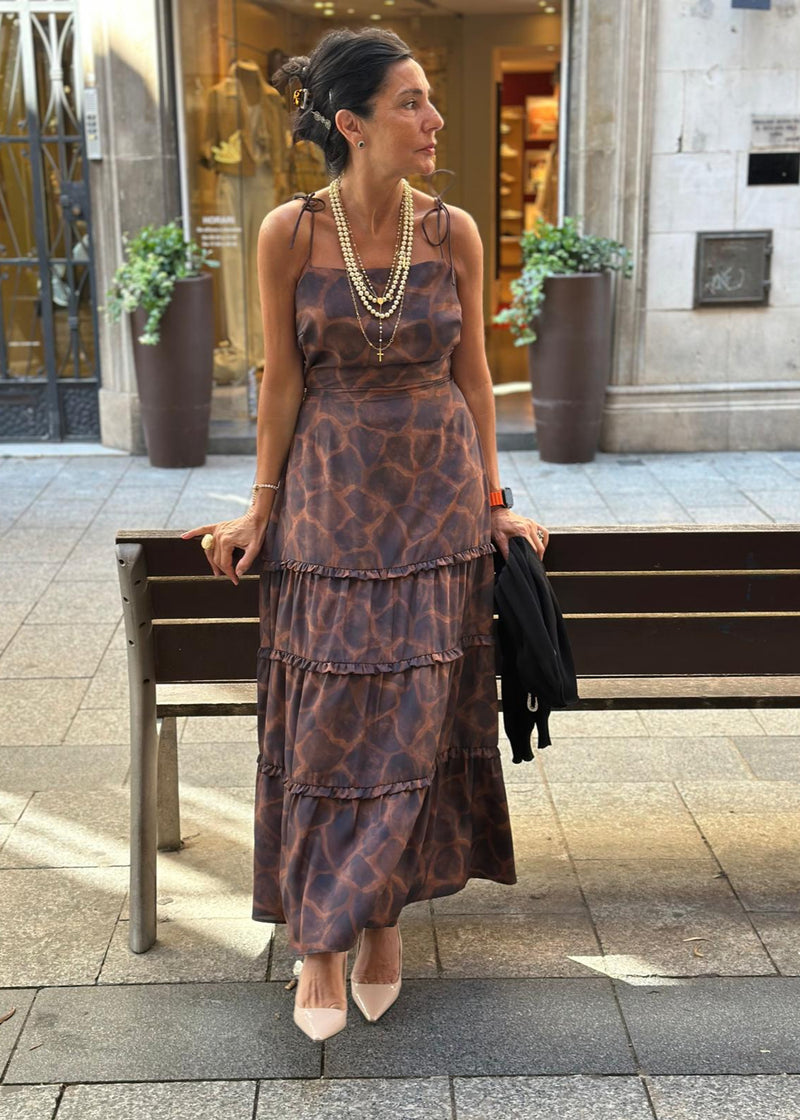 Vestido de aguas marrón
