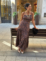 Vestido de aguas marrón