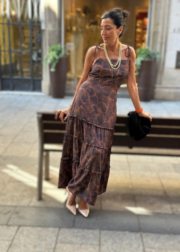 Vestido de aguas marrón
