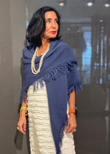 Chal azul cobalto