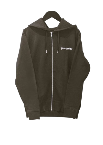 Sudadera negra con cremallera