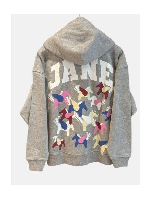 Sudadera gris con capucha