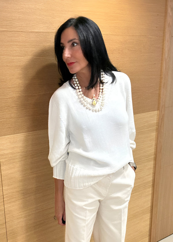 Jersey de pico blanco