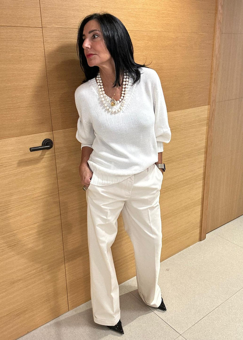 Jersey de pico blanco