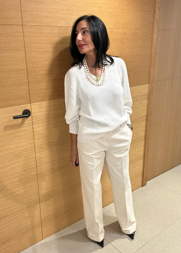 Jersey de pico blanco