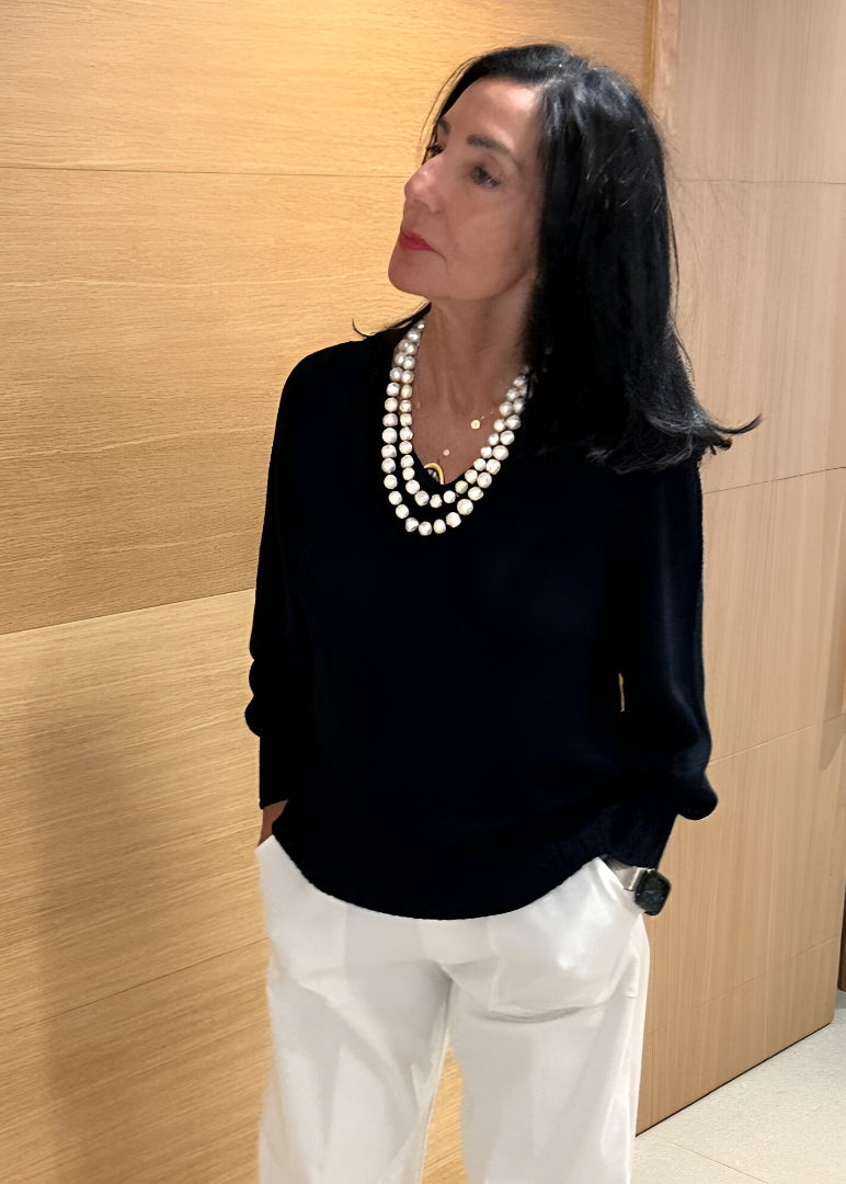 Jersey de pico azul marino