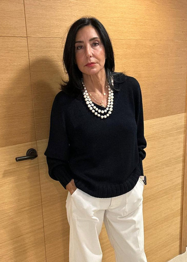 Jersey de pico azul marino