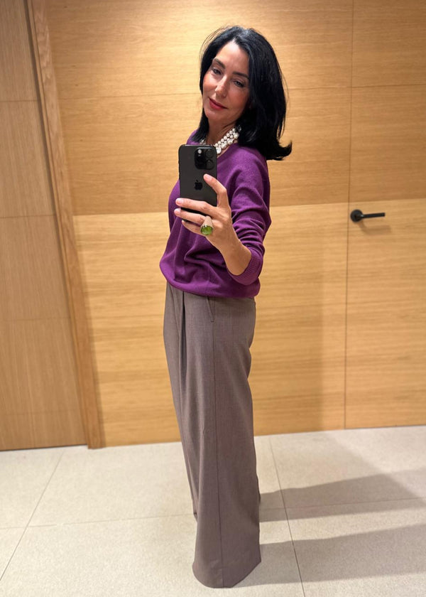 Pantalón berenjena claro