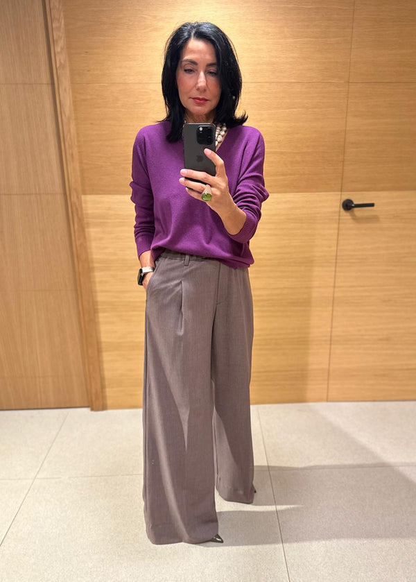 Pantalón berenjena claro