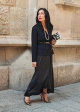 Vestido lencero negro