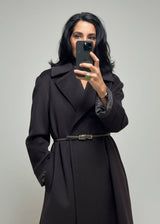 Abrigo marrón oscuro