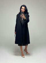 Abrigo marrón oscuro