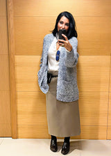 Chaqueta jaspeada azul