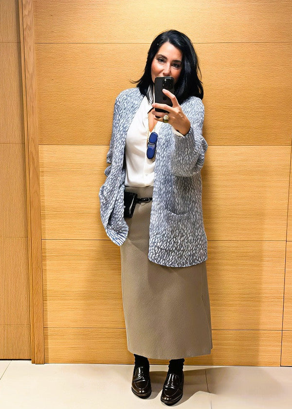 Chaqueta jaspeada azul