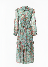 Vestido floral en verde