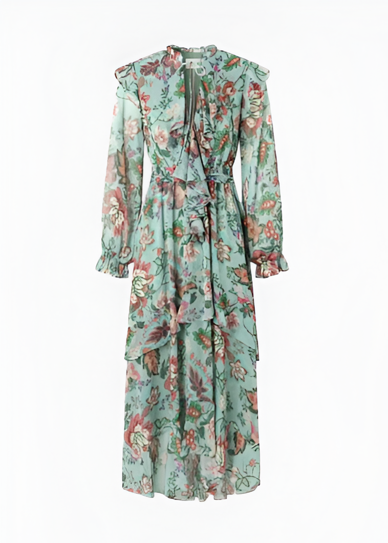 Vestido floral en verde