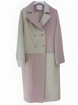 Beige and pink cloth coat